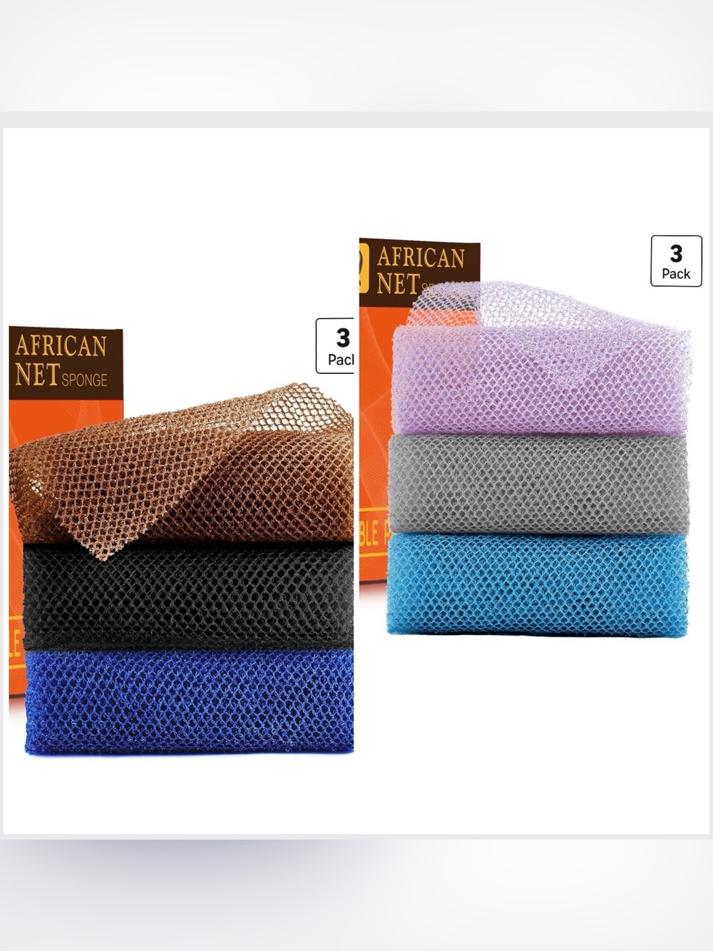 6 Pieces African Bath Sponge African Net Long Net Bath Sponge Exfoliating Shower